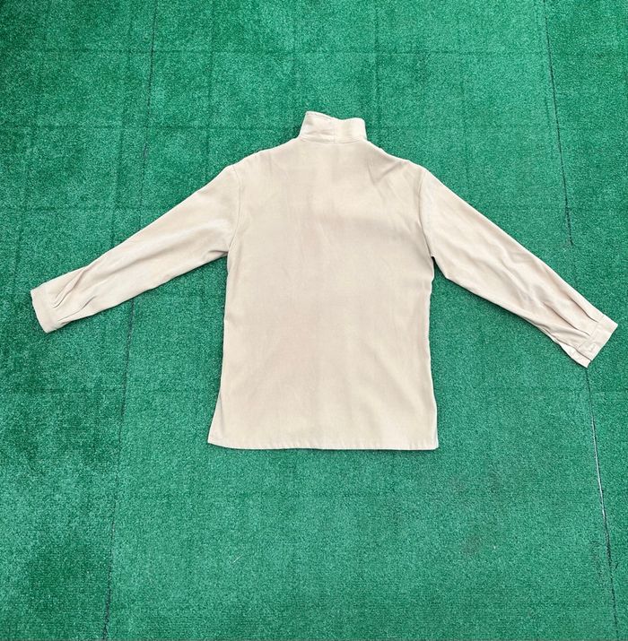 Chemise beige à col montant – manches longues - photo numéro 2