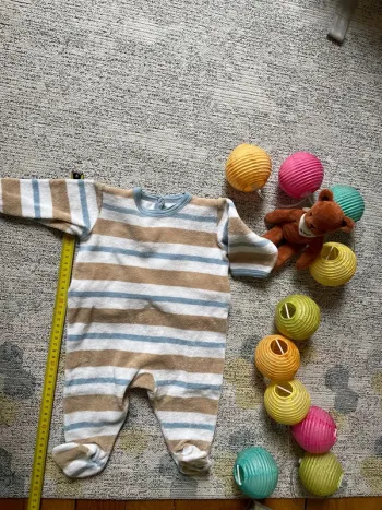 Pyjama velours rayé
