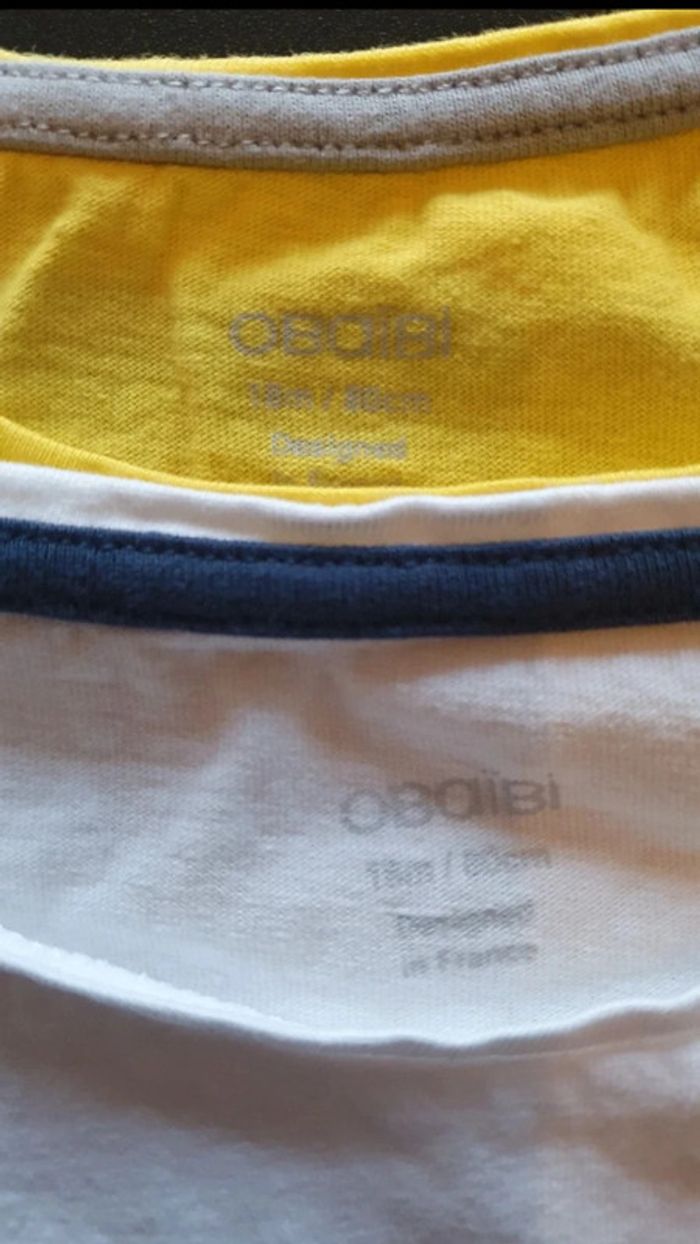 Lot de 2 tee-shirts manches courtes 18 mois - photo numéro 4