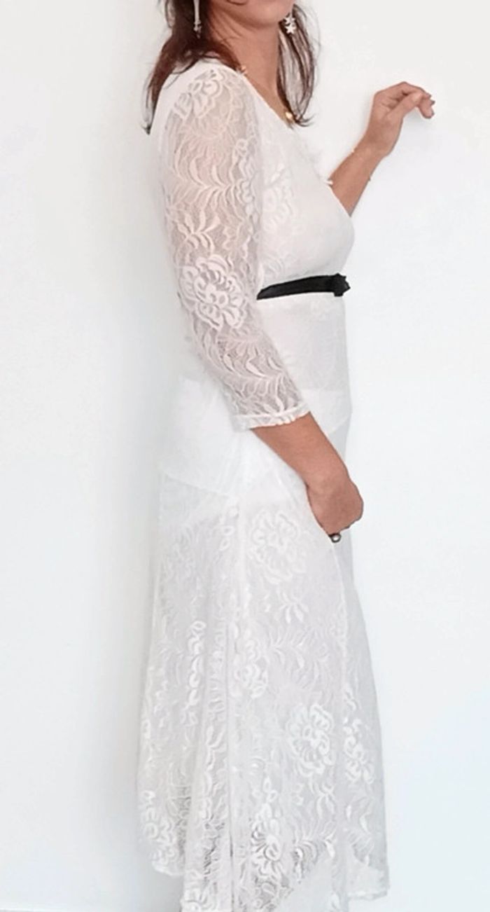 Robe longue dentelle blanche - photo numéro 6