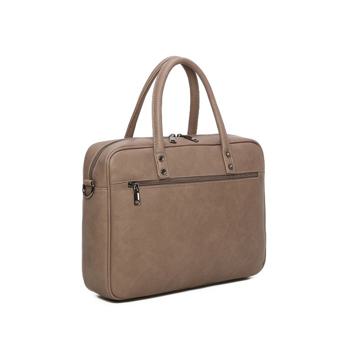 Sac business en pu taupe neuf jamais utilisé - photo numéro 2