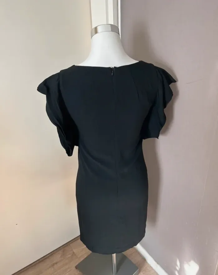Zara robe noire pour soirée Manches bouffante femme, taille L/40 - photo numéro 3