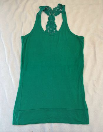 Tee-shirt bretelles dentelle M