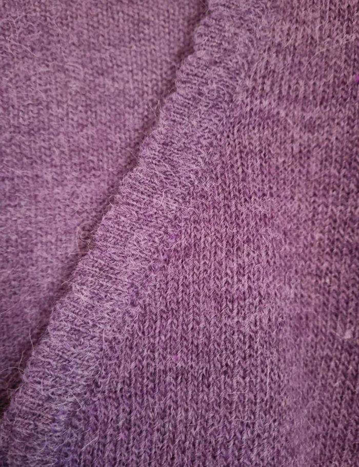 Gilet laine violet manches longues - photo numéro 7