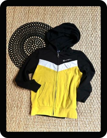 Veste zip noir jaune