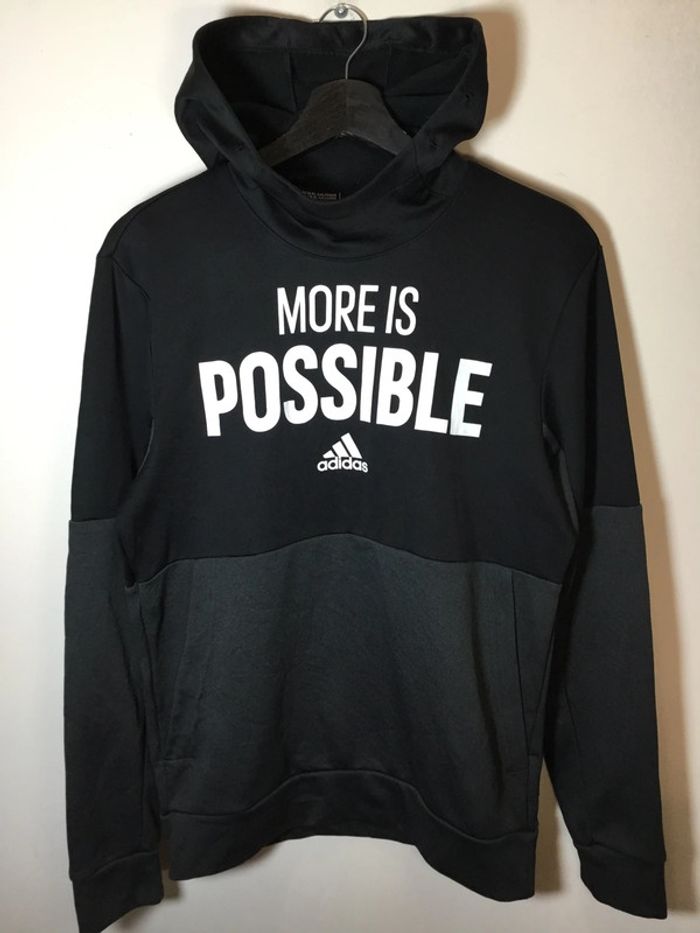 Sweat à capuche pour homme Adidas noir et gris foncé taille S 144