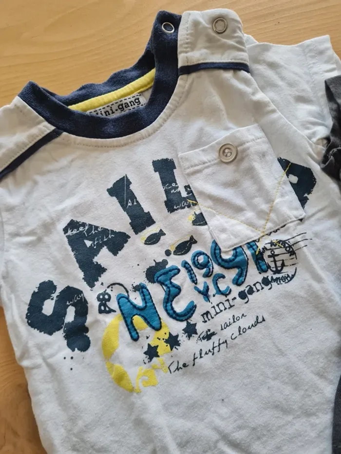 Lot Tee-shirt manche courte 3 mois - photo numéro 3