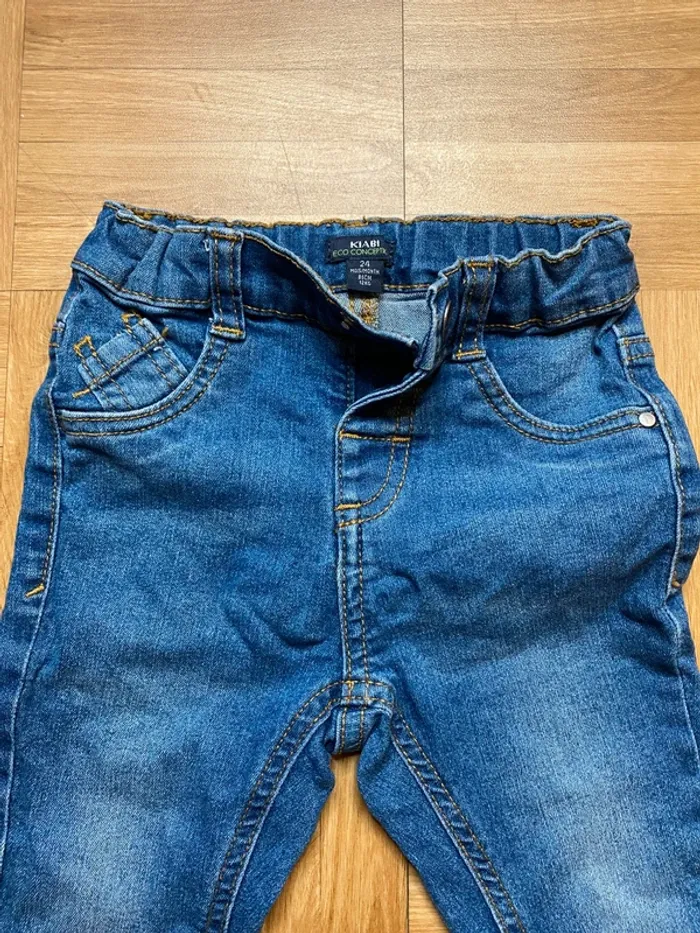 Pantalon jean bleu taille 24 mois Kiabi - photo numéro 2