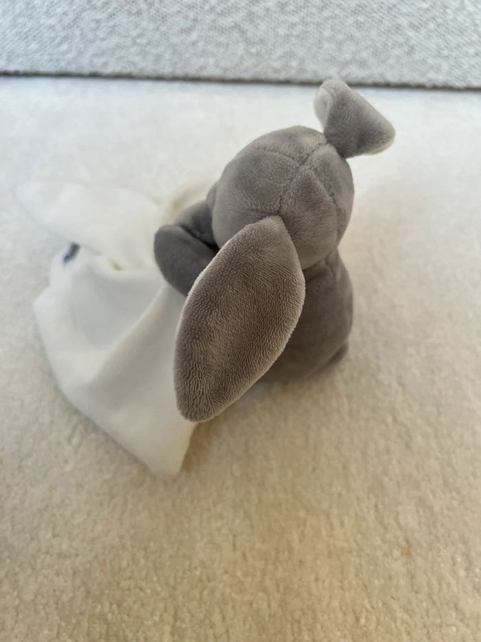 Doudou mouchoir lapin gris Jacadi - photo numéro 3