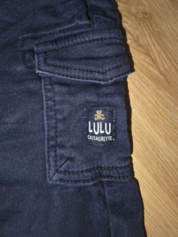 PANTALON Cargo Lulu Castagnette Bleu marine 24 mois - photo numéro 2