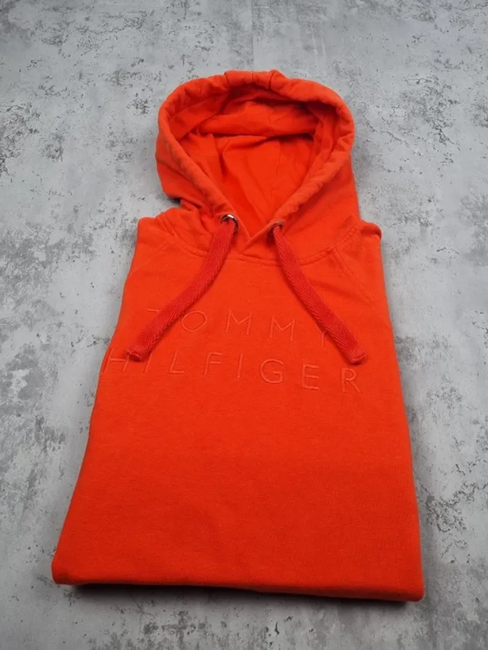 Sweat à capuche Tommy Hilfiger orange, S Femmes (mesures en photos) - photo numéro 2