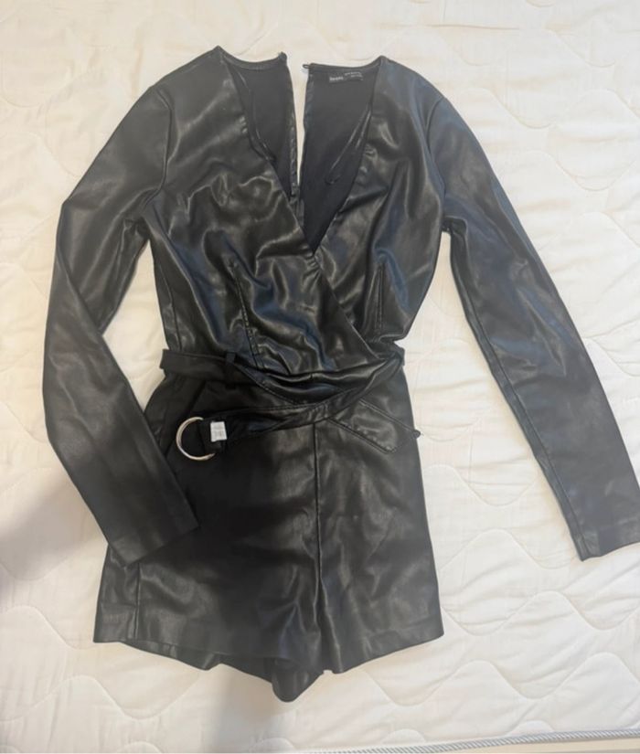 Combi short cuir femme - photo numéro 2