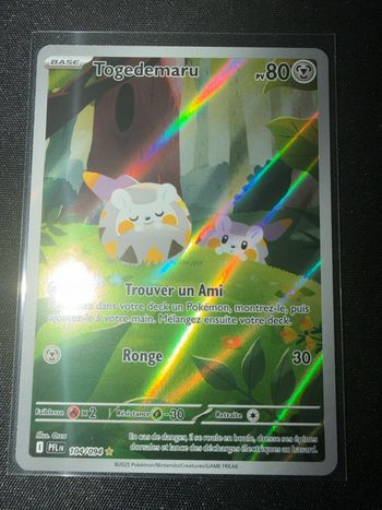 Togedemaru 104/094 Illustration Rare – Flammes Fantasmagoriques ME02 – Carte Pokémon FR