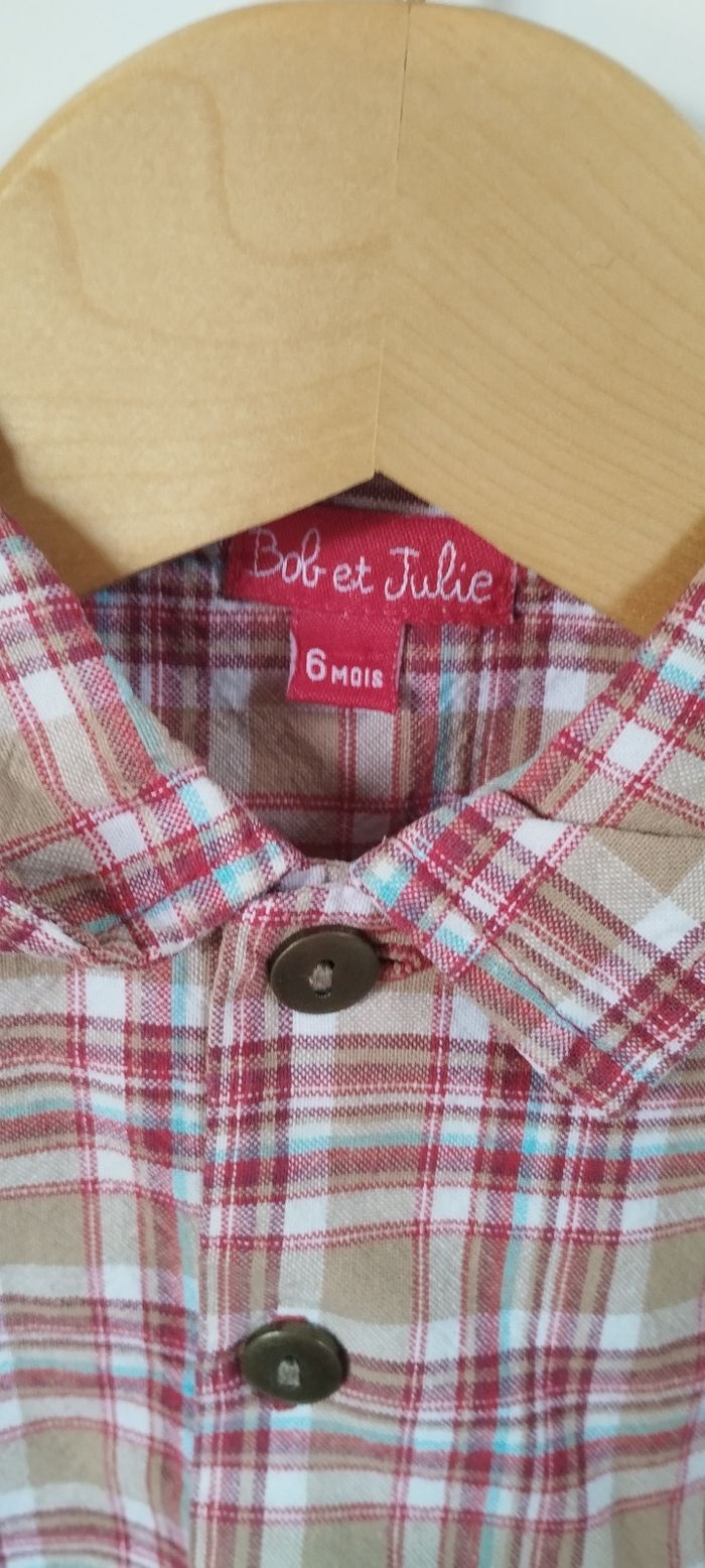Chemise ML garçon 6 mois bob et julie - photo numéro 2