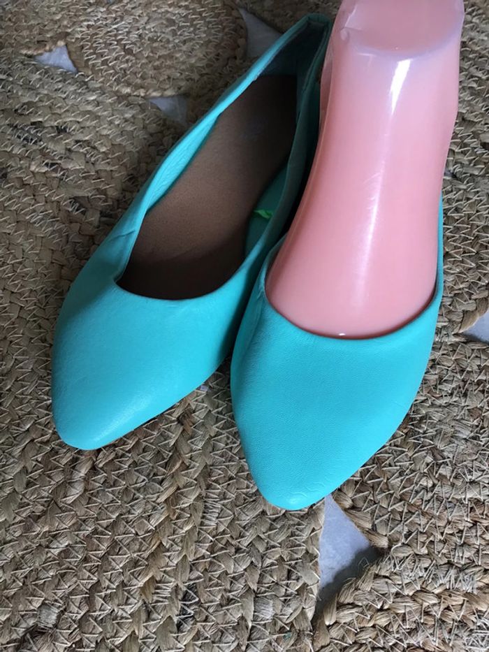 Chaussures plate bleu turquoise menthe taille 37 - photo numéro 3