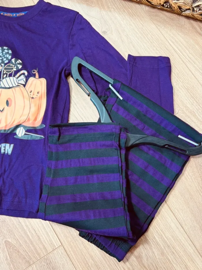 Taille 6 ans pyjama 2 pièces fille Halloween violet 🦇 - photo numéro 4