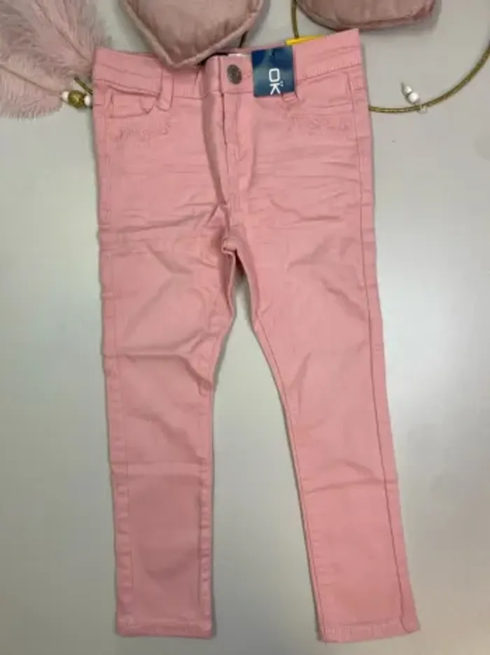 Jeans fille - neuf - rose - skinny - Okaïdi - Taille 4 ans - photo numéro 2