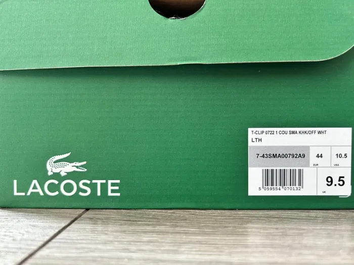 Baskets Lacoste T-Clip Insulate Kaki Taille 44 - photo numéro 8