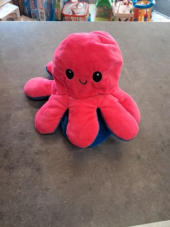 Peluche pieuvre réversible