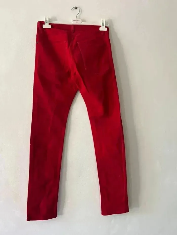 Pantalon rouge H&M - Taille 30 - photo numéro 6