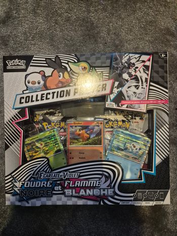 Coffret poster unys foudre noire flamme blanche ev10.5 neuf scellé pokemon français 