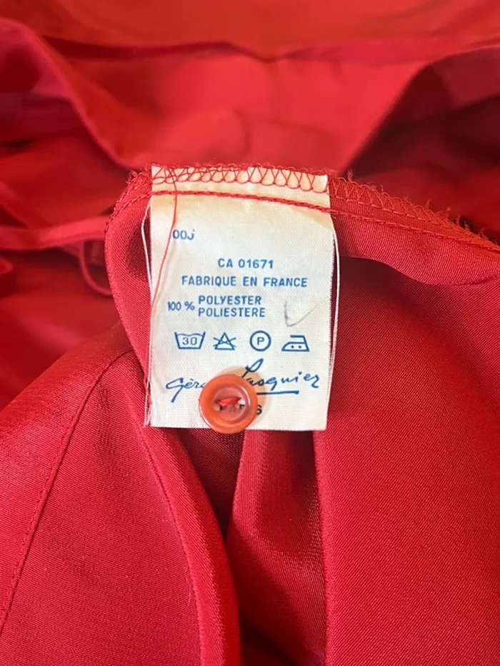 Chemisier vintage cowboy rouge à volants taille XL 🍓 - photo numéro 7