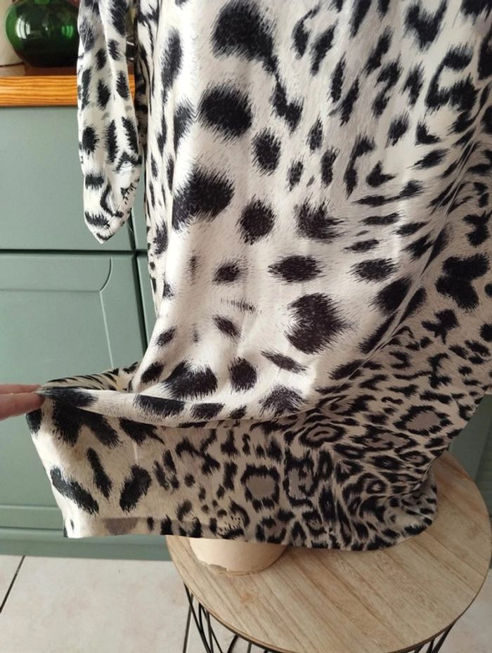🐆Robe Légère Satin Imprimé Léopard Zara T36/38🐆 - photo numéro 7