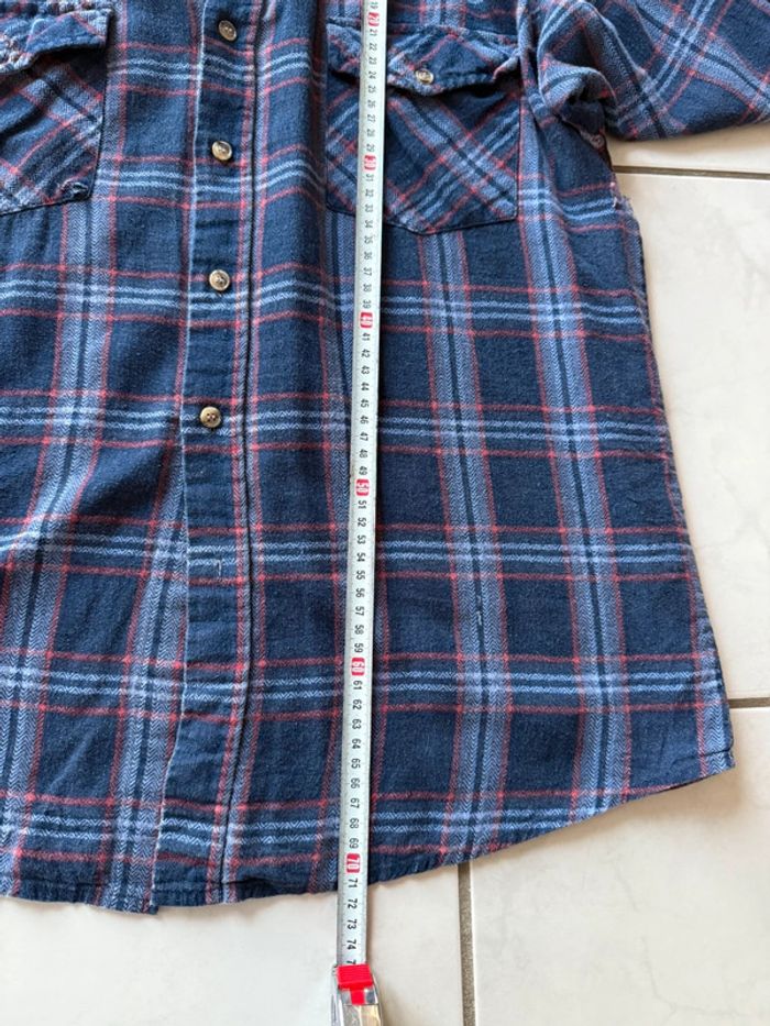 Chemise / Surchemise Haband vintage dressing en coton taille M couleur violet & rouge - photo numéro 10