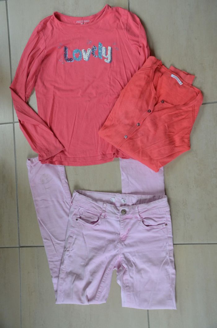 Jean t shirt et gilet 12 ans