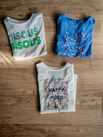 Lot de 3 manches courtes kiabi neuf 12 ans