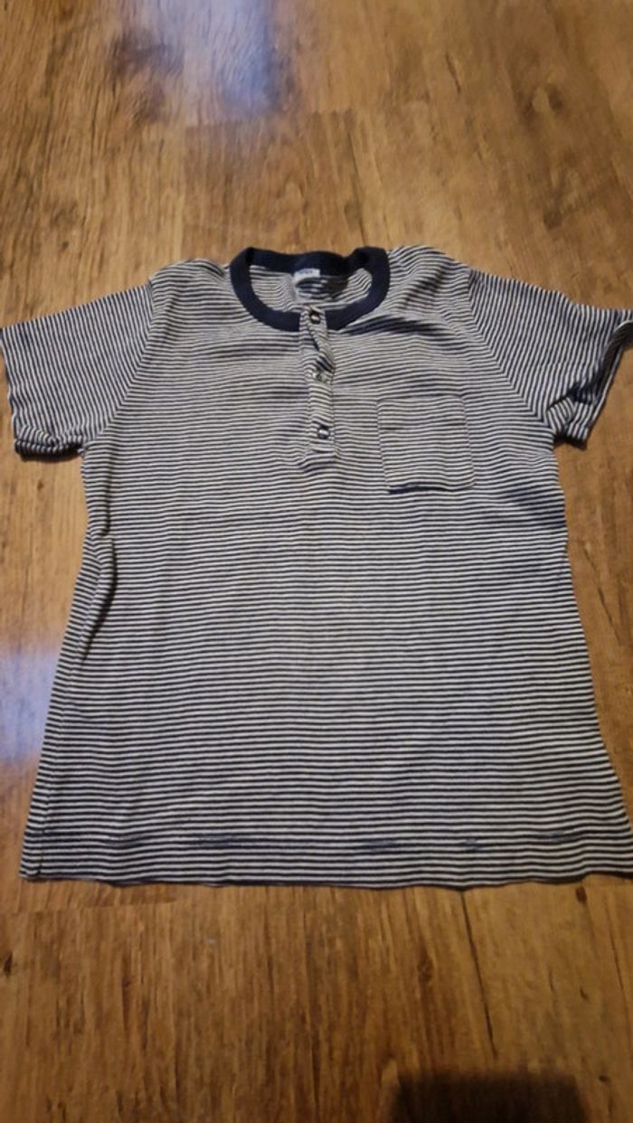 Tee shirt manche courte à rayure