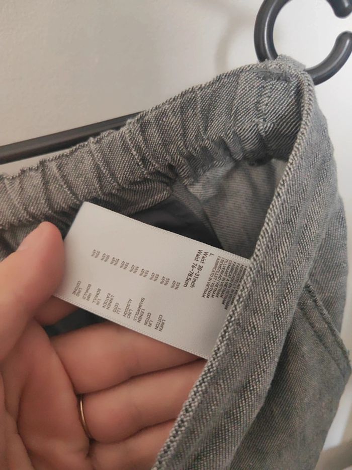 Pantalon droit en lin Uniqlo - photo numéro 4