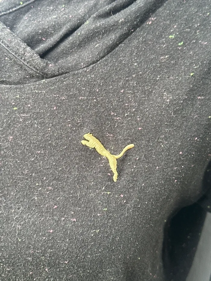 Sweat à capuche manches longues été léger noir coloré Puma femme 38/M - photo numéro 4