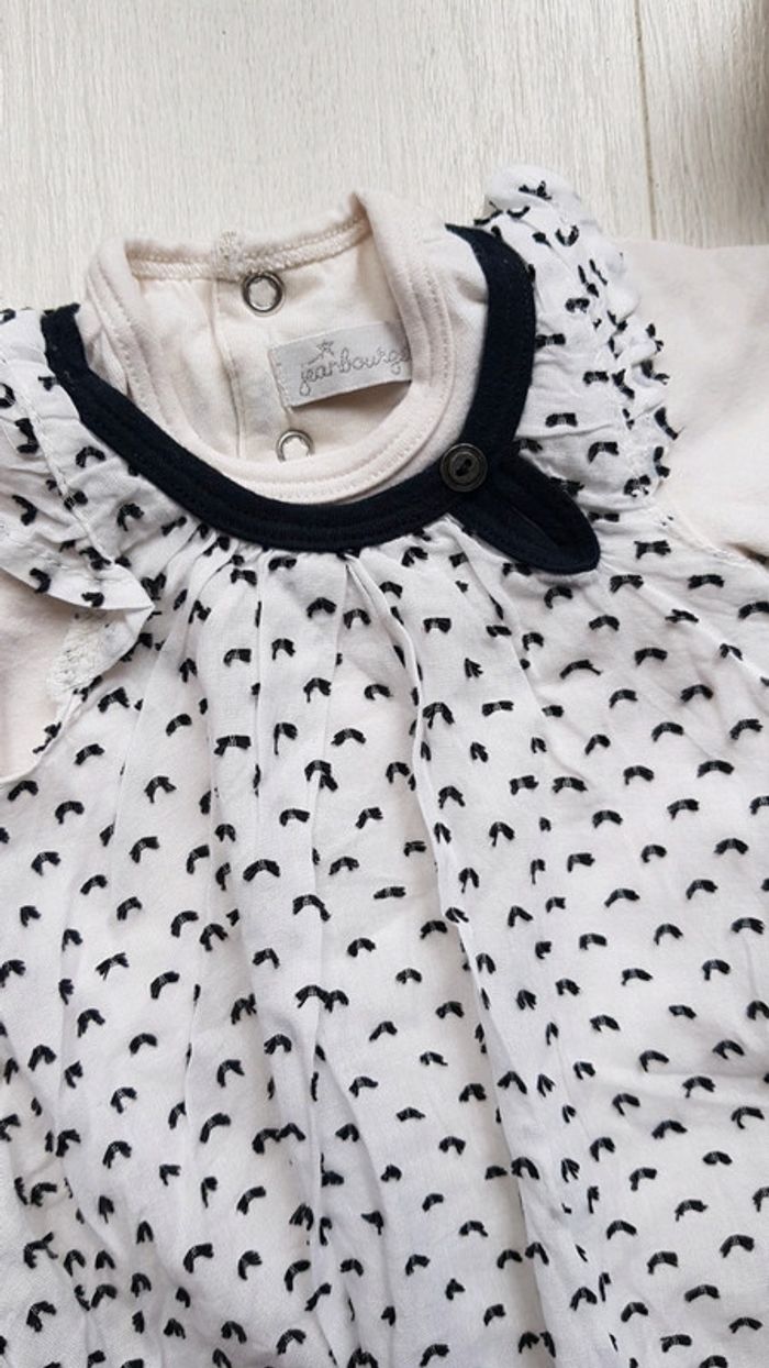 Ensemble combinaison fille 1mois jean Bourget - photo numéro 3