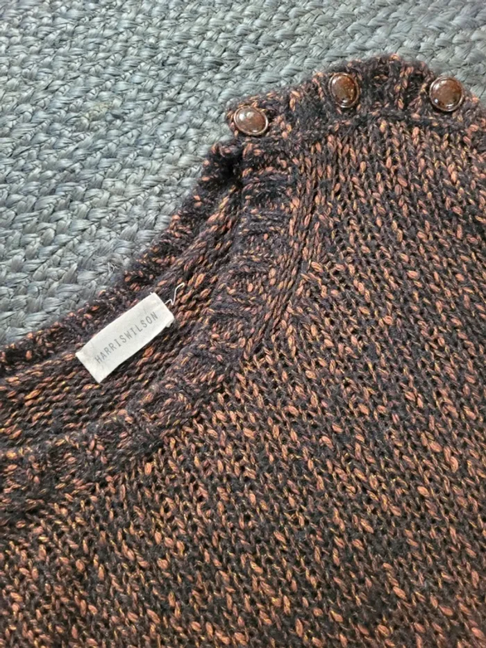 Pull à maille Harris Wilson - Fil doré - Taille M - photo numéro 3