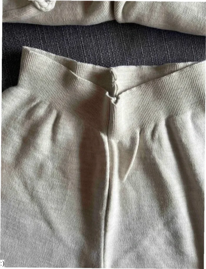 Ensemble Femme Veste Pantalon Maille Beige Cosy - Taille S Neuf Jamais Porté - photo numéro 4