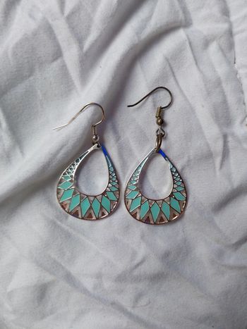 Jolie boucles d'oreilles turquoise