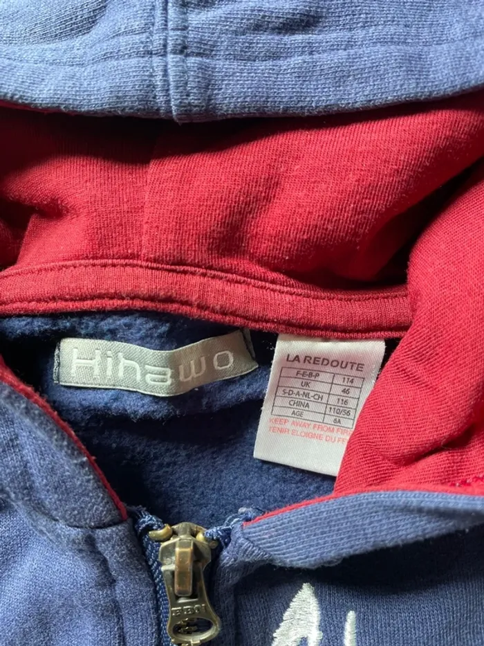 Sweat-shirt à capuche bleu violacé - photo numéro 3