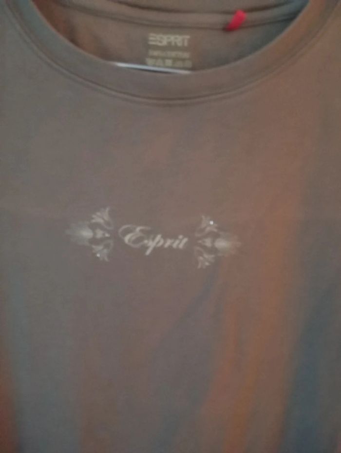 Tee shirt manches courtes kaki esprit taille M - photo numéro 2