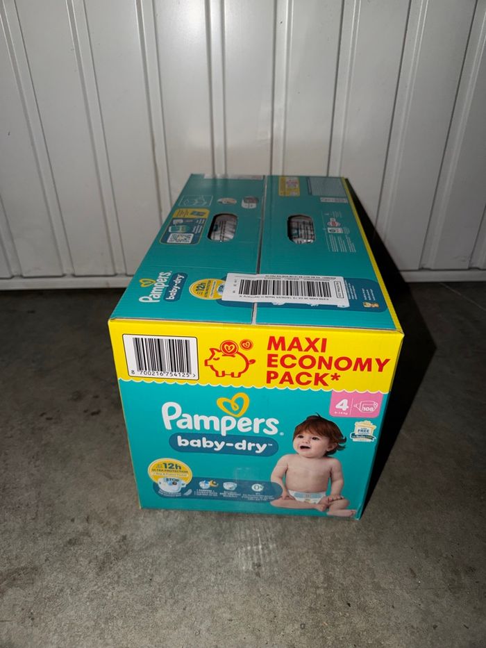 Pampers baby dry taille 4 pour 9/14kg 108 couches neuf maxi economy pack - photo numéro 2