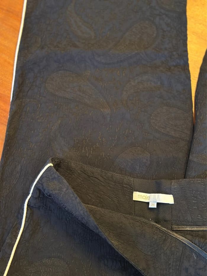 Pantalon large motif cachemire Maje – Taille 34 - photo numéro 7
