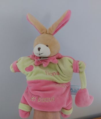 Doudou marionnette lapin Fiona adore les bisous - Baby Nat
