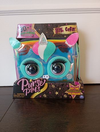 Purse pets - licorne holographique animal interactif sac à main 
