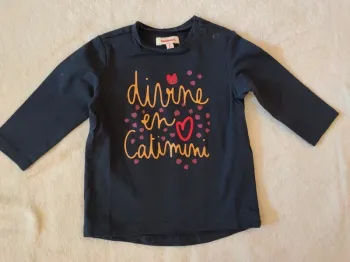 Tee-shirt manches longues Catimini 6 mois neuf