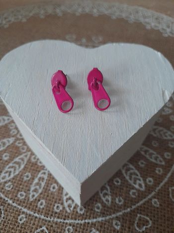Boucles d'oreilles zip de fermeture