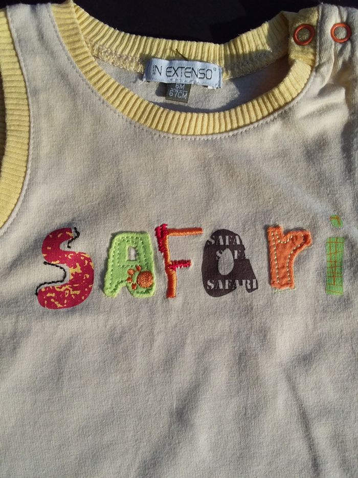 Joli tee shirt safari garçon 6 mois - photo numéro 2