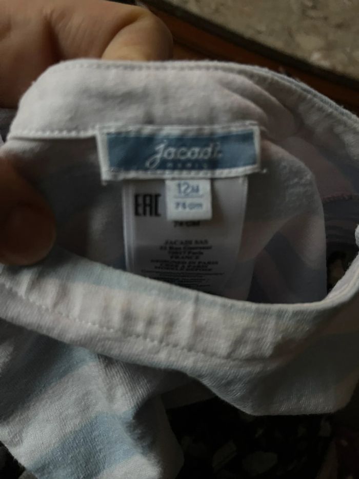 T shirt raye marinière coton 12mois - photo numéro 3