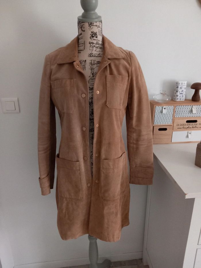 Manteau cuir mango