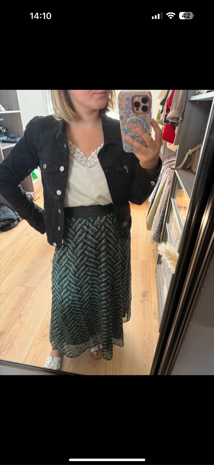 Veste en jeans noir