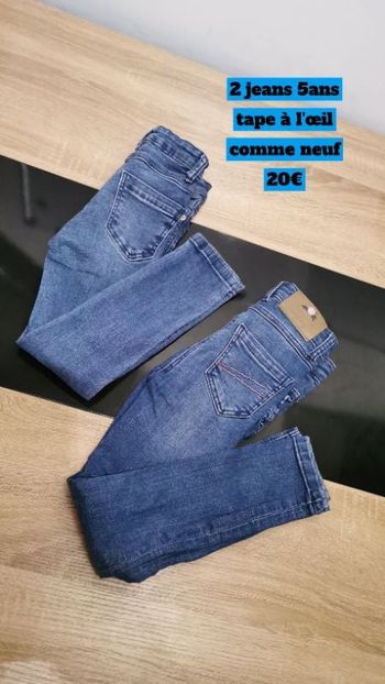 2 jeans 5ans tape à l'œil